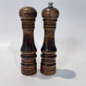 Vintage Princess House Wood Salt & Pepper Grinder Shaker Set Japan‎ Mid Century